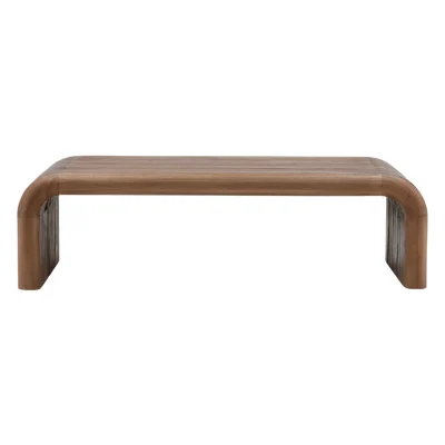 Alternative view of Wynne Curved Hardwood Coffee Table