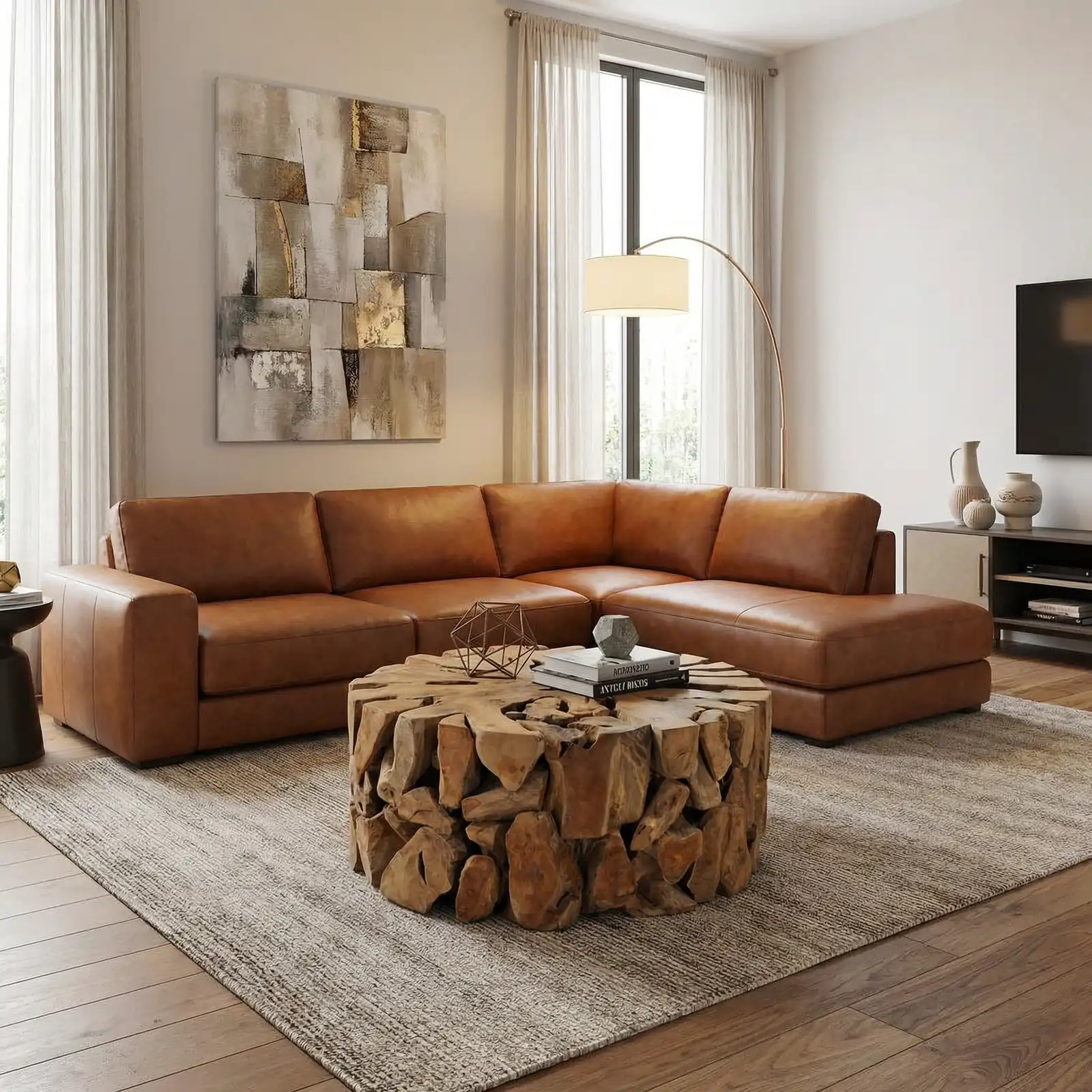 Jerome Natural Teak Wood Coffee Table