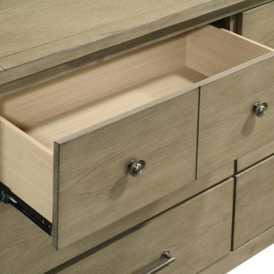 Hazlewood 6 Drawer Brown Wood Dresser