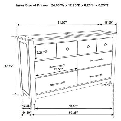 Pembroke Light Washed Oak Dresser