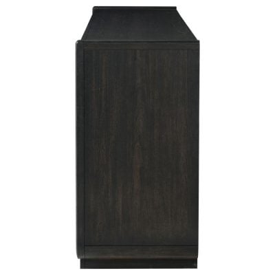 Leandro 8 Drawer Black Curved Dresser