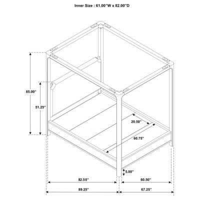 Solano Weathered Wood Canopy Bed