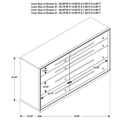 Durango Smoked Brown & Bronze Dresser