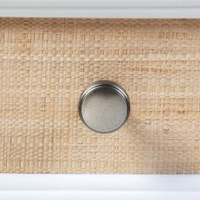 Bexhill 10 Drawer White Wood & Rattan Dresser