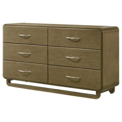 Amsbury Nutmeg Wood Dresser With Rounded Edges