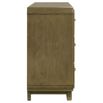 Amsbury Nutmeg Wood Dresser With Rounded Edges