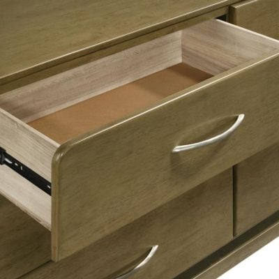 Amsbury Nutmeg Wood Dresser With Rounded Edges