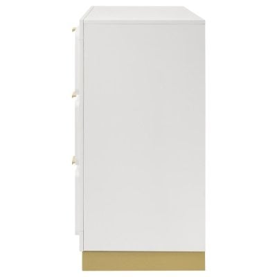 Caraway Modern White & Gold Dresser