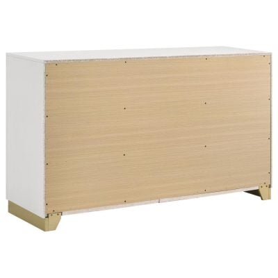 Caraway Modern White & Gold Dresser