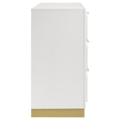 Caraway Modern White & Gold Dresser
