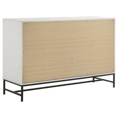 Sonora 6 Drawer White Contemporary Dresser