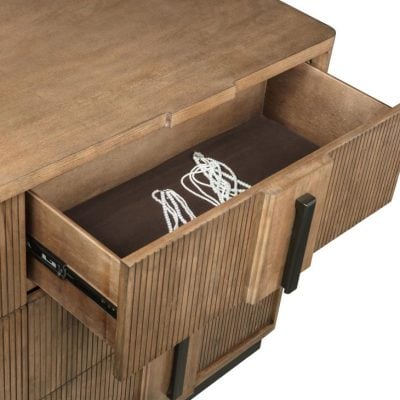 Terrace 6 Drawer Fluted Wood Dresser