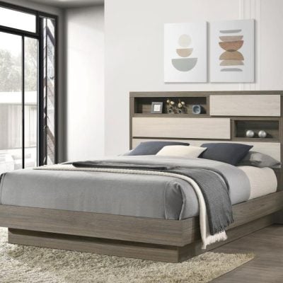 Fenwick Platform Bed With Storage Headboard