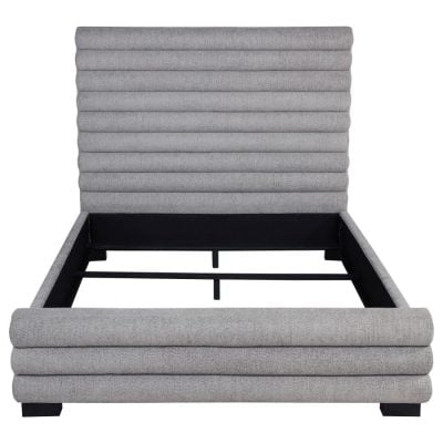 Patricia Modern Gray Boucle Bed