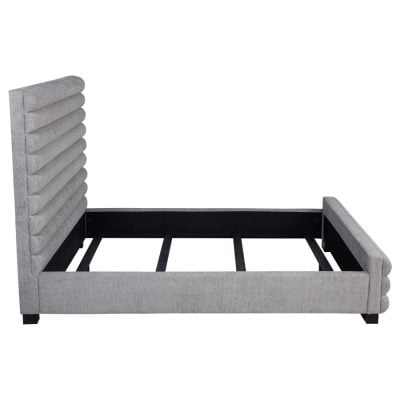 Patricia Modern Gray Boucle Bed