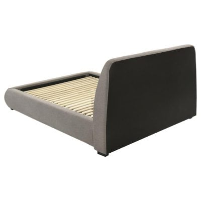 Mokena Taupe Curved Bed