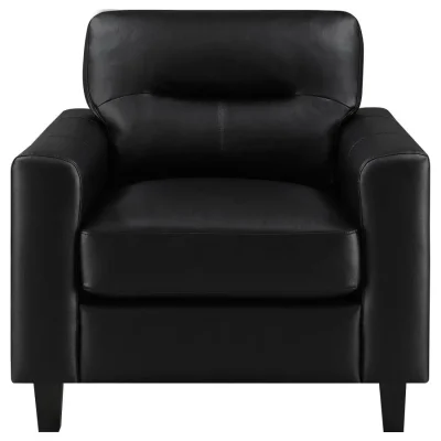 Scotland Black Leatherette Chair