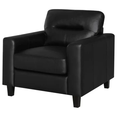 Scotland Black Leatherette Chair