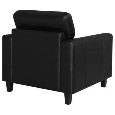Scotland Black Leatherette Chair