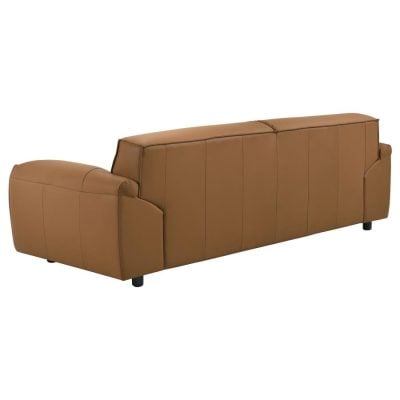 Buxton Modern Cognac Leather Sofa