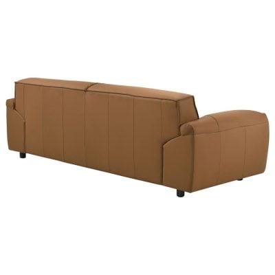 Buxton Modern Cognac Leather Sofa