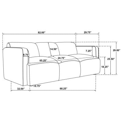 Dorset light brown fabric sofa measurements