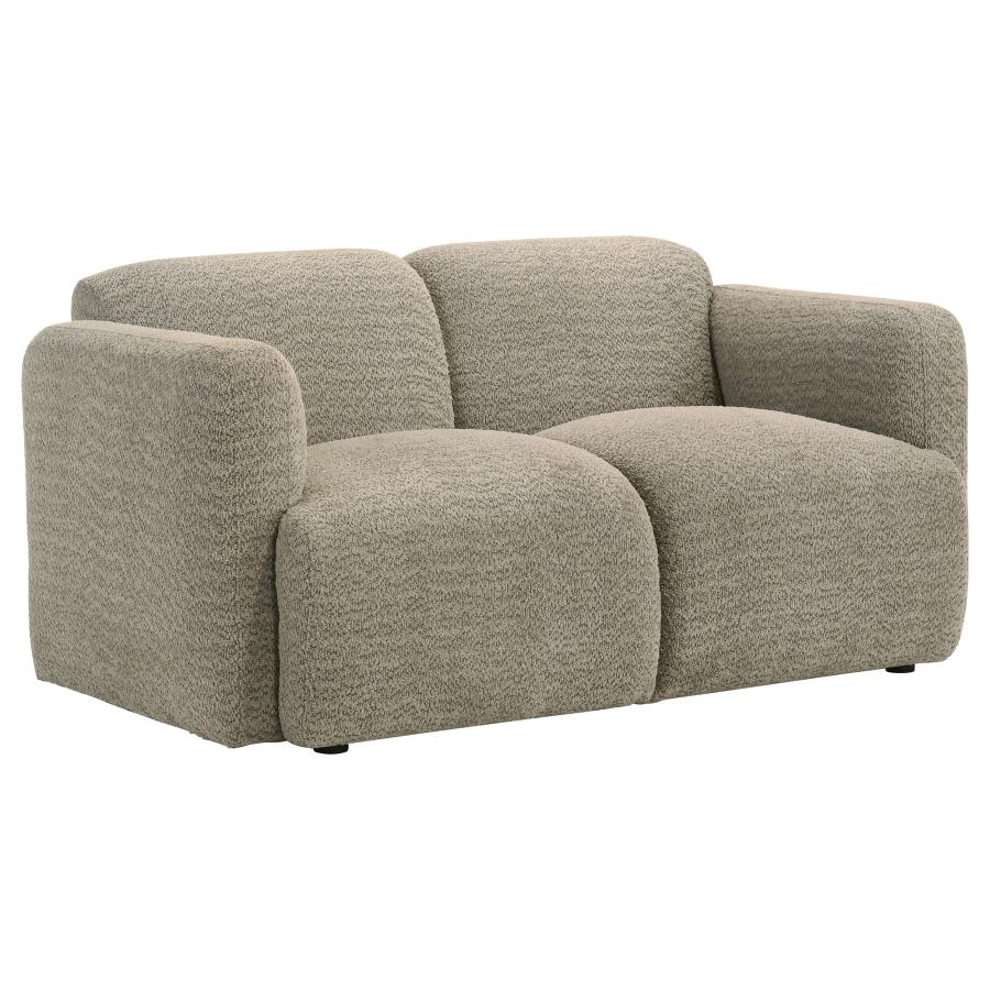 Dorset light brown fabric loveseat