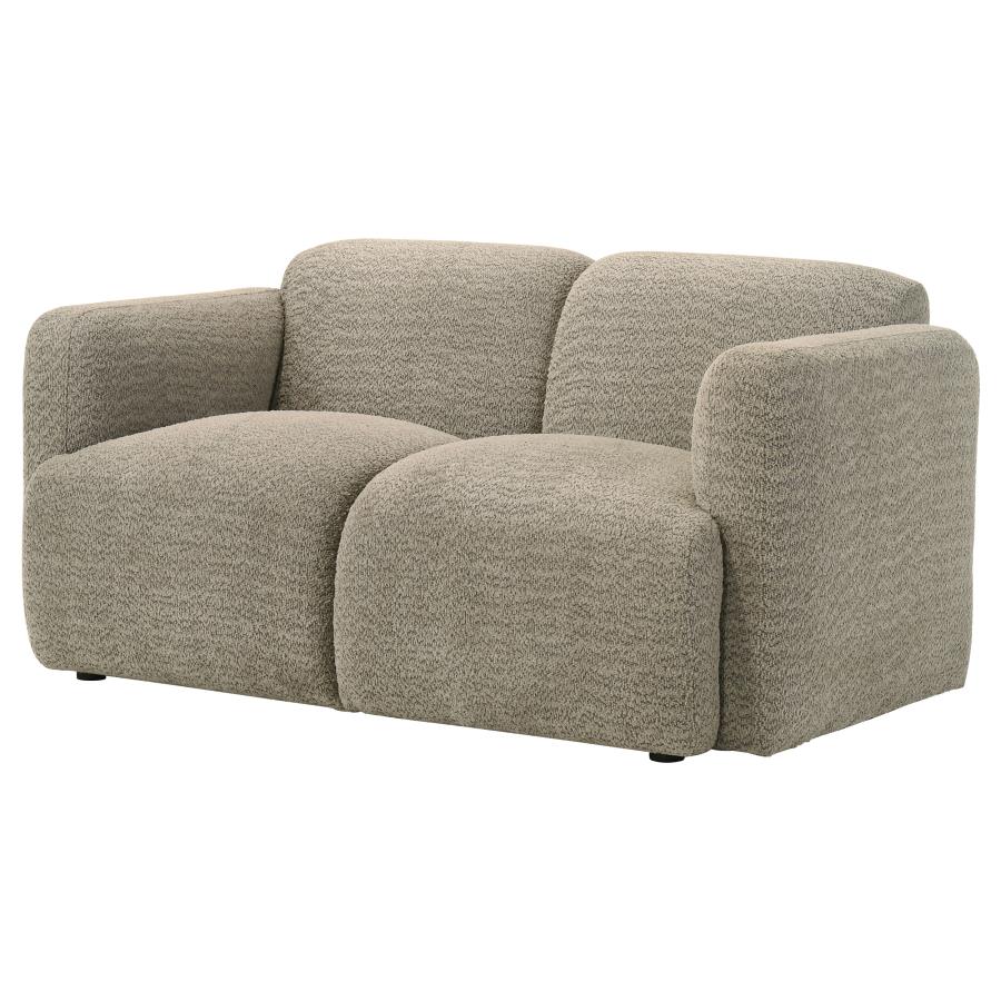 Dorset light brown fabric loveseat