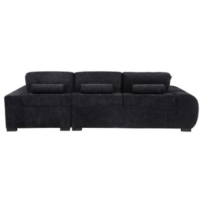 Octavia Mid Century Modern Black Sectional Sofa
