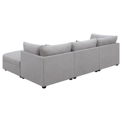 Cambria 4 Pc Gray modular sectional sofa