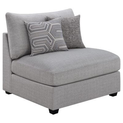 Cambria 4 Pc Gray modular armless chair