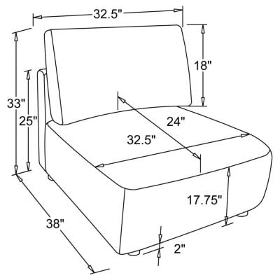 Armless Dimensions