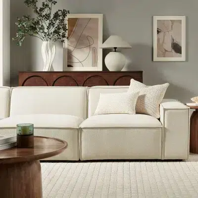 Restore Modular Beige Performance Fabric Sofa