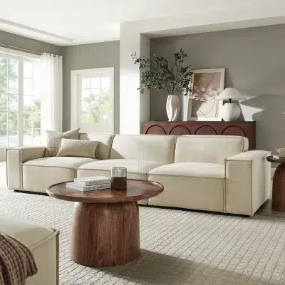 Restore Modular Beige Performance Fabric Sofa