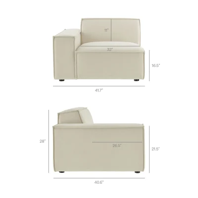 Restore Modular Beige Performance Fabric Sofa