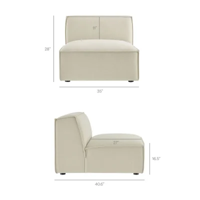 Restore Modular Beige Performance Fabric Sofa