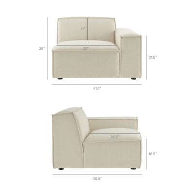 Restore Modular Beige Performance Fabric Sofa