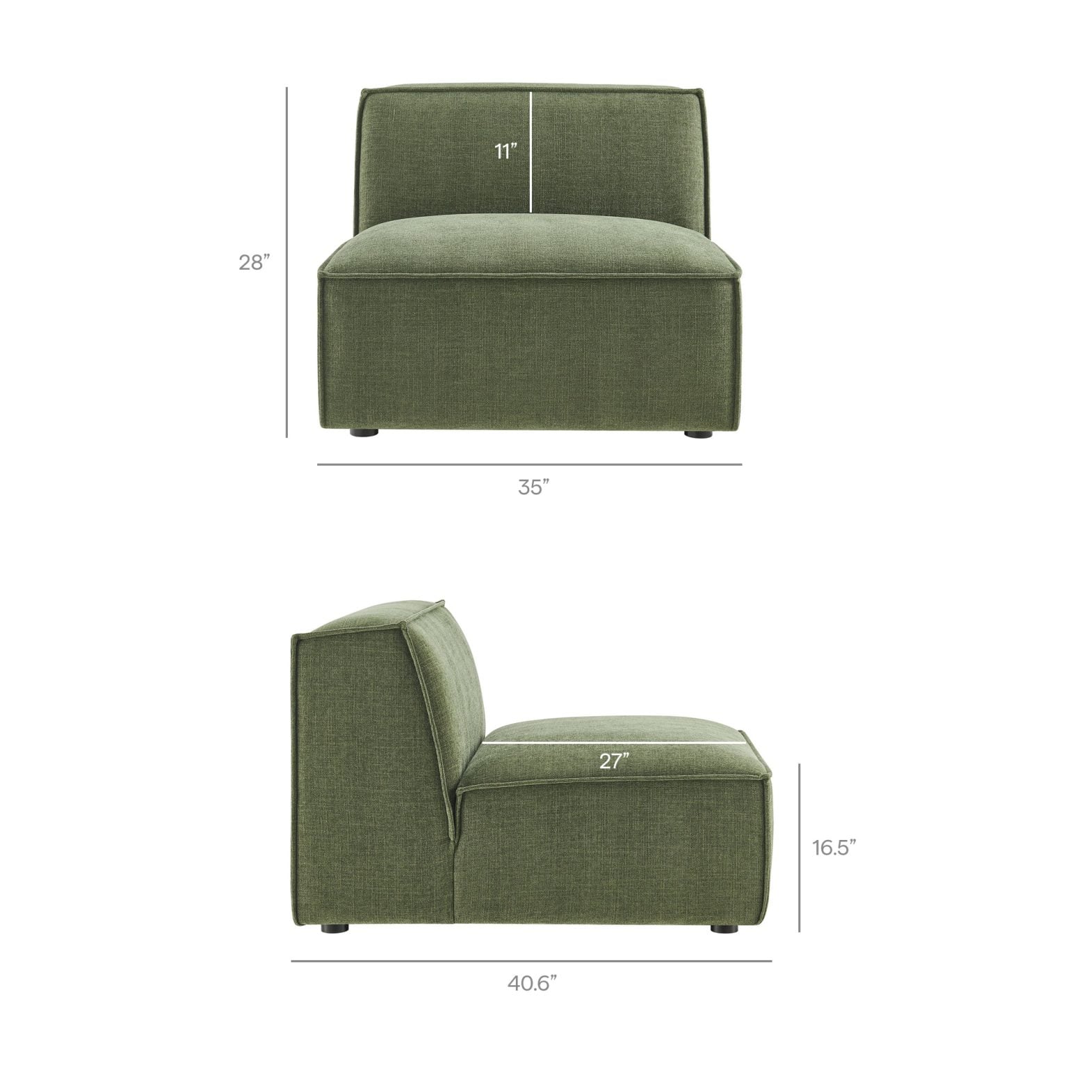 Restore Modular Green Performance Fabric armless