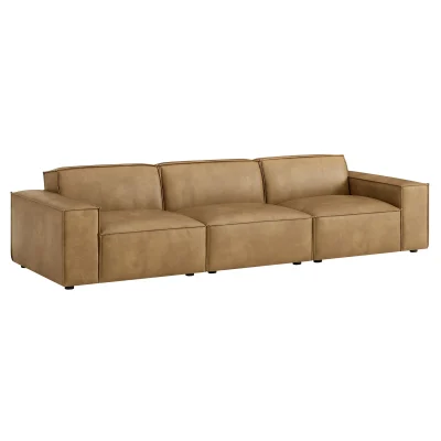 Restore Brown Leather Modular Sofa