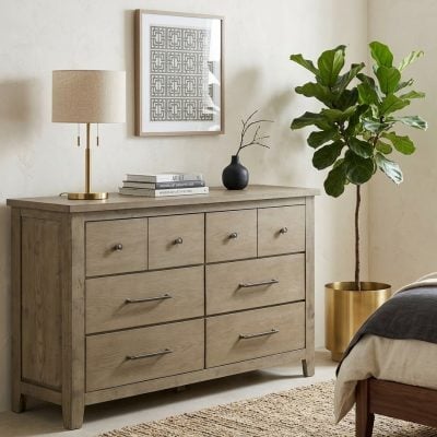 Hazlewood 6 Drawer Brown Wood Dresser