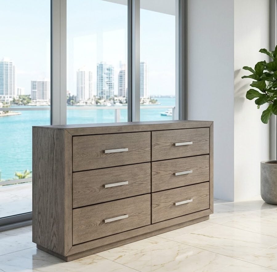 6 Drawer Barley Brown Dresser
