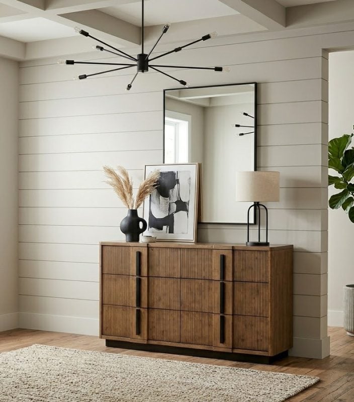 Terrace 6 Drawer Fluted Wood Dresser