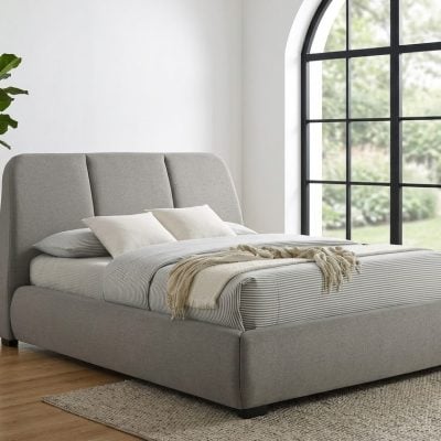 Mokena Taupe Curved Bed