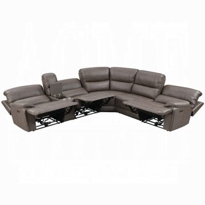 Kantu Light Brown Reclining Sectional Sofa