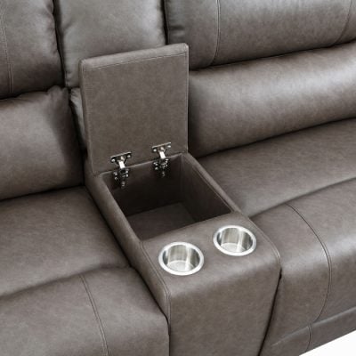 Kantu Light Brown Reclining Sectional Sofa