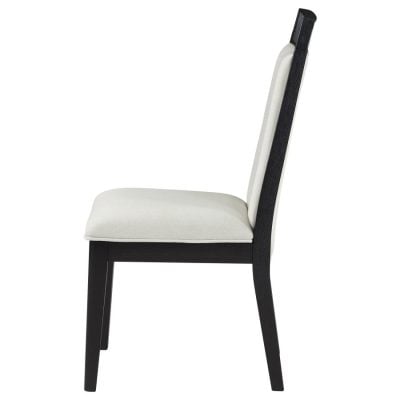 Brookmead Black Wood & Ivory Dining Chairs