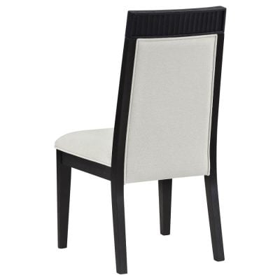 Brookmead Black Wood & Ivory Dining Chairs