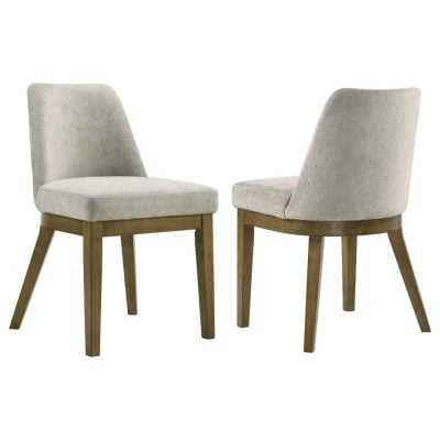 Castlewood Tan & Brown Oak Dining Chairs