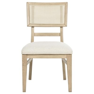 Kailani Light Oak Wood & Rattan Dining Chair ( set of 2 )