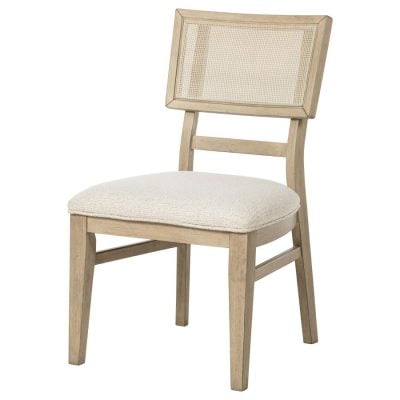 Kailani Light Oak Wood & Rattan Dining Chair ( set of 2 )